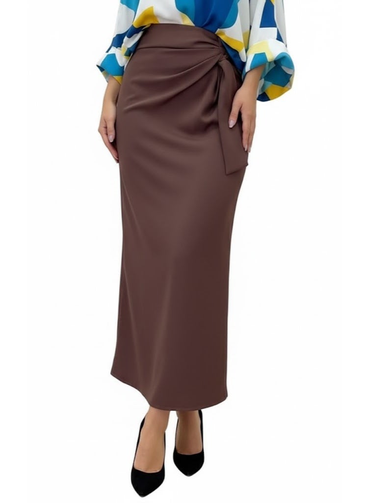 FULL JOY Maxi,Flowing Skirt; Elegant Skirt with a  Beauty and Sophistication With Side knot - Image 1
